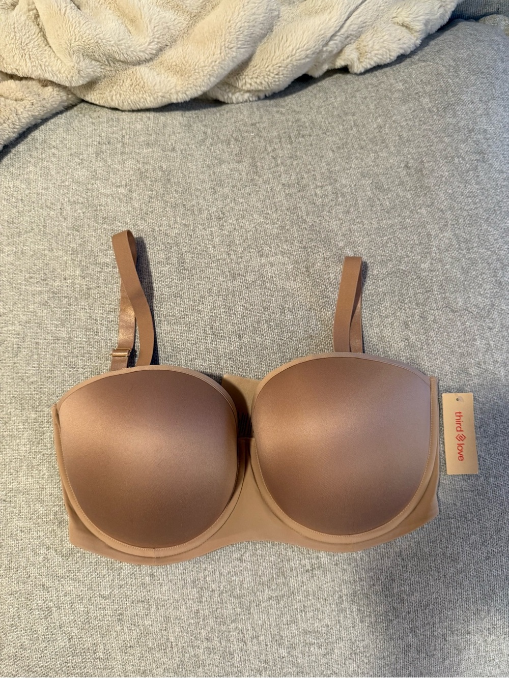 ThirdLove Smooth Convertible Strapless Bra in Brown Tan